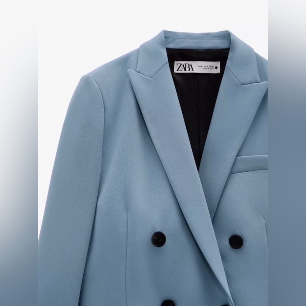 Blue double breasted blazer - Picture 8 of 9